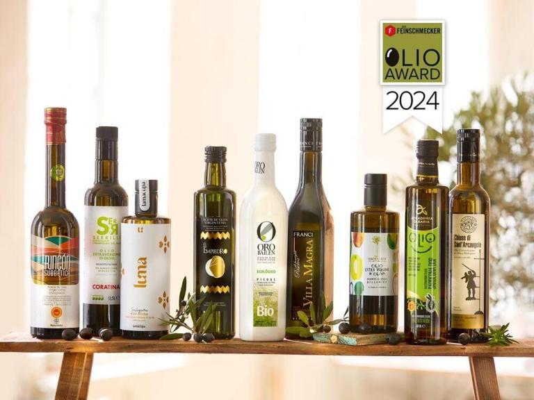 A Group Of Bottles Of Olive Oil