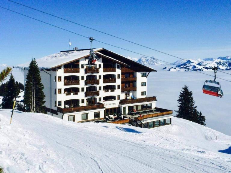 A Building On A Snowy Mountain