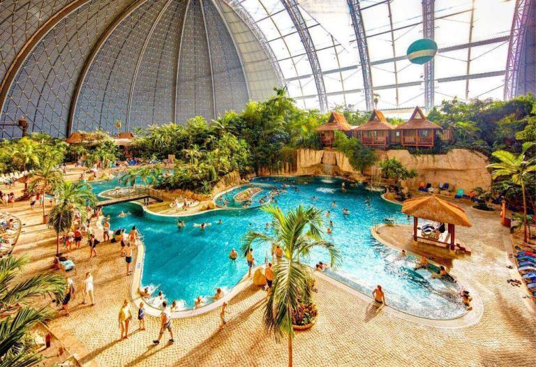 A Pool Inside A Large Indoor Pool