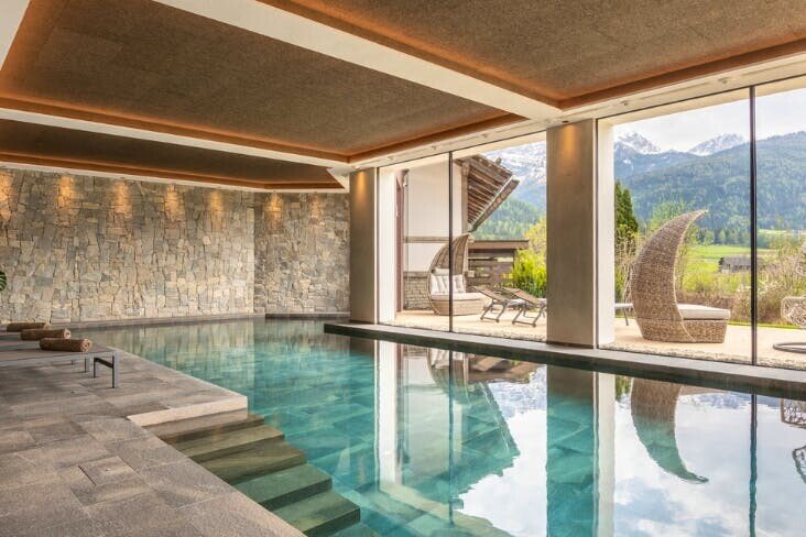 A Swimming Pool Inside A House