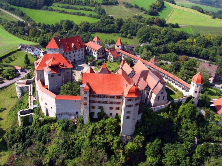 An Aerial View Of A Castle