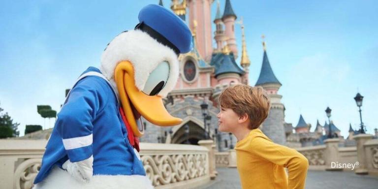 A Boy Looking At A Duck Character